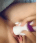 Close up of a wet pussy playing with dildo and girl moaning