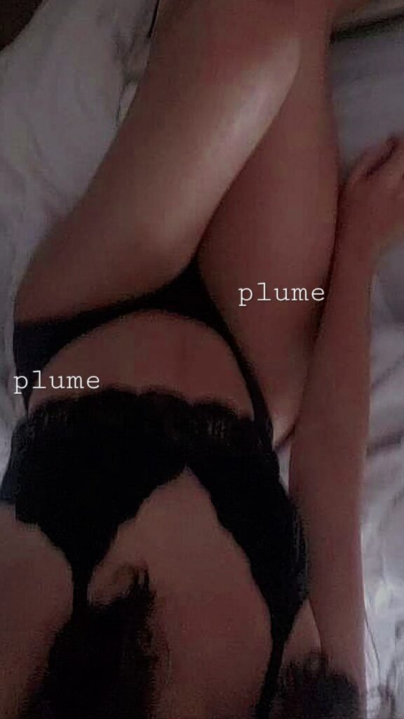 Woman in black lingerie