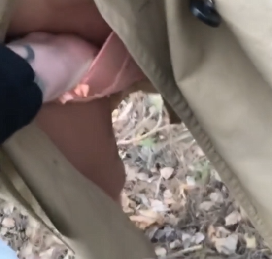 Man puts his hand on woman's pussy